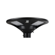 GLOBOSTAR® PARK 90501 Φωτιστικό Κεφαλής Post Top Πλατείας/Πάρκου/Κήπου με Ασύρματο Χειριστήριο LED 25W 550lm 120° με Ενσωματωμένο Φωτοβολταϊκό Panel 6V 20W & Επαναφορτιζόμενη Μπαταρία Li-ion 3.2V 12000mAh με Αισθητήρα Κίνησης-Ημέρας-Νύχτας Αδιάβροχο IP67 Θερμό Λευκό 2700K - Γκρι Ανθρακί - Φ50 x Υ20cm - 2 Χρόνια Εγγύηση