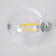 GLOBOSTAR® BUBBLE 99084 Λάμπα E27 G95 LED 4W 840lm 360° AC 220-240V IP20 Θερμό Λευκό 2700K - Long Filament Chip - Διάφανο - Μ9.5 x Π9.5 x Υ13.8cm - 3 Χρόνια Εγγύηση