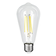 GLOBOSTAR® PEAR 99094 Λάμπα E27 ST64 LED 4W 840lm 360° AC 220-240V IP20 Φυσικό Λευκό 4500K - Long Filament Chip - Διάφανο - Μ6.4 x Π6.4 x Υ14.5cm - 3 Χρόνια Εγγύηση