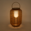 GloboStar® GRAMBIAN 02304 Boho Αυτόνομο Ηλιακό Κρεμαστό/Επιτραπέζιο Φωτιστικό Πορτατίφ LED 5W 200lm 180° με Ενσωματωμένη Μπαταρία IP65 Θερμό Λευκό 3000K Μπεζ Ξύλο - Μ30 x Π30 x Υ48cm - 2 Χρόνια Εγγύηση