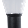 GLOBOSTAR® SOLARDIS 90523 Φωτιστικό Κολωνάκι Κήπου LED 10W 180lm 120° με Ενσωματωμένο Φωτοβολταϊκό Panel 6V 5W & Επαναφορτιζόμενη Μπαταρία Li-ion 3.2V 6000mAh με Αισθητήρα Ημέρας-Νύχτας Αδιάβροχο IP65 Ψυχρό Λευκό 6000K - Μαύρο - Μ24 x Π24 x Υ88cm - 2 Χρόνια Εγγύηση