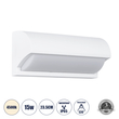 GLOBOSTAR® HORIZON 60691 Μοντέρνο Φωτιστικό Τοίχου - Απλίκα LED 15W 1575lm 120° AC 220-240V Αδιάβροχο IP65 Φυσικό Λευκό 4500K - Bridgelux SMD Chip - Λευκό Ματ - Μ23.5 x Π11 x Υ10cm - 3 Χρόνια Εγγύηση