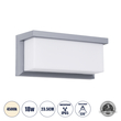 GLOBOSTAR® CITYSCAPE 60698 Μοντέρνο Φωτιστικό Τοίχου - Απλίκα LED 18W 1890lm 120° AC 220-240V Αδιάβροχο IP65 Φυσικό Λευκό 4500K - Bridgelux SMD Chip - Γκρι Ματ - Μ23.5 x Π11 x Υ10cm - 3 Χρόνια Εγγύηση