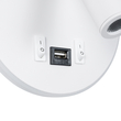 GLOBOSTAR® LADY-R 60939 Μοντέρνο Φωτιστικό Τοίχου - Απλίκα Ξενοδοχείου Reading Light με Φορτιστή USB 3A LED 6W 600lm 36° & 360° AC 220-240V IP20 Φυσικό Λευκό 4500K - Bridgelux COB & TÜV SÜD Driver - Λευκό Ματ - Μ15 x Π15 x Υ17cm - 3 Χρόνια Εγγύηση