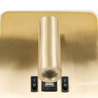 GLOBOSTAR® LADY-S 60944 Μοντέρνο Φωτιστικό Τοίχου - Απλίκα Ξενοδοχείου Reading Light με Φορτιστή USB 3A LED 6W 600lm 36° & 360° AC 220-240V IP20 Φυσικό Λευκό 4500K - Bridgelux COB Chip & TÜV SÜD Driver - Χρυσό Πλατίνα - Μ15 x Π15 x Υ7cm - 3 Χρόνια Εγγύηση