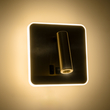 GLOBOSTAR® LADY-S 60944 Μοντέρνο Φωτιστικό Τοίχου - Απλίκα Ξενοδοχείου Reading Light με Φορτιστή USB 3A LED 6W 600lm 36° & 360° AC 220-240V IP20 Φυσικό Λευκό 4500K - Bridgelux COB Chip & TÜV SÜD Driver - Χρυσό Πλατίνα - Μ15 x Π15 x Υ7cm - 3 Χρόνια Εγγύηση