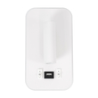 GLOBOSTAR® LADY-O 61364 Μοντέρνο Φωτιστικό Τοίχου - Απλίκα Ξενοδοχείου Reading Light με Φορτιστή USB 3A LED 10W 1000lm 36° & 360° AC 220-240V IP20 Φυσικό Λευκό 4500K - Bridgelux COB Chip & TÜV SÜD Driver - Λευκό Ματ - Μ10.5 x Π10 x Υ18.5cm - 3 Χρόνια Εγγύηση