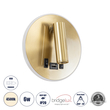 GLOBOSTAR® LADY-R 60940 Μοντέρνο Φωτιστικό Τοίχου - Απλίκα Ξενοδοχείου Reading Light με Φορτιστή USB 3A LED 6W 600lm 36° & 360° AC 220-240V IP20 Φυσικό Λευκό 4500K - Bridgelux COB Chip & TÜV SÜD Driver - Χρυσό Βούρτσας - Μ15 x Π15 x Υ17cm - 3 Χρόνια Εγγύηση