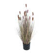 GloboStar® Artificial Garden BROWN LAGURUS 21099 Διακοσμητικό Φυτό Καφέ Λαγοουρά Υ70cm