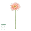 GloboStar® Artificial Garden PINK GERBERA  BRANCH 21205 Τεχνητό Διακοσμητικό Κλαδί Ζέρμπερας Ροζ Y44cm