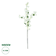 GloboStar® Artificial Garden BOUGAUVILLEA BRANCH 20651 Τεχνητό Διακοσμητικό Κλαδί Μπουκανβίλιας Λευκή Y115cm