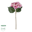 GloboStar® Artificial Garden PINK HYDRANGEA BRANCH 21140 Τεχνητό Διακοσμητικό Κλαδί έντονο Ροζ Ορτανσία Y47cm