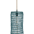GLOBOSTAR® KENTUCKY 02355 Vintage Κρεμαστό Φωτιστικό Οροφής με Ντουί 1 x E27 AC 220-240V IP20 - Τιρκουάζ - Μ60 x Π60 x Υ90cm