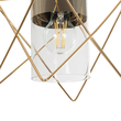 GLOBOSTAR® PLEX 202-0037 Μοντέρνο Κρεμαστό Φωτιστικό Οροφής με Ντουί 1 x E27 AC 220-240V IP20 - Χρυσό & Διάφανο - Μ25 x Π25 x Υ23cm