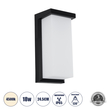 GLOBOSTAR® LOFT 60758 Μοντέρνο Φωτιστικό Τοίχου - Απλίκα LED 18W 1890lm 120° AC 220-240V Αδιάβροχο IP65 Φυσικό Λευκό 4500K - Bridgelux SMD Chip - Μαύρο Ματ - Μ24.5 x Π11 x Υ9.5cm - 3 Χρόνια Εγγύηση