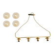 GLOBOSTAR® LATTICE 203-0019 Μοντέρνο Κρεμαστό Φωτιστικό Οροφής με Ντουί 4 x E27 AC 220-240V IP20 - Χρυσό - Μ78 x Π15 x Υ81cm