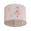 GLOBOSTAR® BALLERINA 204-0015 Παιδικό Κρεμαστό Φωτιστικό Οροφής με Ντουί 1 x E27 AC 220-240V IP20 - Ροζ - Μ28 x Π28 x Υ24cm