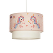 GLOBOSTAR® PONY 204-0016 Παιδικό Κρεμαστό Φωτιστικό Οροφής με Ντουί 1 x E27 AC 220-240V IP20 - Ροζ - Μ30 x Π30 x Υ24cm