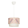 GLOBOSTAR® PONY 204-0016 Παιδικό Κρεμαστό Φωτιστικό Οροφής με Ντουί 1 x E27 AC 220-240V IP20 - Ροζ - Μ30 x Π30 x Υ24cm