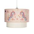 GLOBOSTAR® PONY 204-0016 Παιδικό Κρεμαστό Φωτιστικό Οροφής με Ντουί 1 x E27 AC 220-240V IP20 - Ροζ - Μ30 x Π30 x Υ24cm