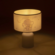 GloboStar® ELEPHANT 204-0025 Παιδικό Eπιτραπέζιο Φωτιστικό Πορτατίφ Μονόφωτο 1 x E27 IP20 Πολύχρωμο Ύφασμα με Λευκό Πλαστικό - Μ24 x Π24 x Υ32cm