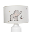 GloboStar® ELEPHANT 204-0025 Παιδικό Eπιτραπέζιο Φωτιστικό Πορτατίφ Μονόφωτο 1 x E27 IP20 Πολύχρωμο Ύφασμα με Λευκό Πλαστικό - Μ24 x Π24 x Υ32cm