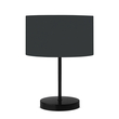GloboStar® LARA 204-0076 Μοντέρνο Eπιτραπέζιο Φωτιστικό Πορτατίφ Μονόφωτο 1 x E27 IP20 Μαύρο Μέταλλο με Μαύρο Ύφασμα - Μ24 x Π24 x Υ35cm