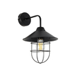 GLOBOSTAR® CAGE 203-0096 Vintage Φωτιστικό Τοίχου - Απλίκα με Ντουί 1 x E27 AC 220-240V IP20 - Μαύρο - M22 x Π28 x Υ35cm