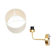 GLOBOSTAR® RALPH 203-0039 Vintage Φωτιστικό Τοίχου - Απλίκα με Ντουί 1 x E27 AC 220-240V IP20 - Χρυσό & Λευκό - Μ22 x Π29 x Υ30cm