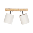 GLOBOSTAR® CUP 203-0056 Vintage Φωτιστικό Οροφής με Ντουί 2 x E27 AC 220-240V IP20 - Λευκό & Μπεζ - Μ42 x Π14 x Υ26cm