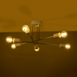 GLOBOSTAR® SPIDI 203-0113 Μοντέρνο Φωτιστικό Οροφής με Ντουί 6 x E27 AC 220-240V IP20 - Λευκό - Μ61 x Π61 x Υ25cm