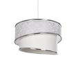 GLOBOSTAR® SONIA 203-0115 Μοντέρνο Κρεμαστό Φωτιστικό Οροφής με Ντουί 1 x E27 AC 220-240V IP20 - Λευκό & Ασημί - Μ30 x Π30 x Υ24cm
