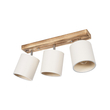 GLOBOSTAR® CUP 203-0055 Vintage Φωτιστικό Οροφής με Ντουί 3 x E27 AC 220-240V IP20 - Λευκό & Μπεζ - Μ60 x Π14 x Υ26cm