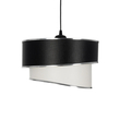 GLOBOSTAR® SONIA 203-0118 Μοντέρνο Κρεμαστό Φωτιστικό Οροφής με Ντουί 1 x E27 AC 220-240V IP20 - Λευκό & Μαύρο - Μ30 x Π30 x Υ24cm