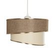 GLOBOSTAR® SONIA 203-0121 Μοντέρνο Κρεμαστό Φωτιστικό Οροφής με Ντουί 1 x E27 AC 220-240V IP20 - Μπεζ & Χρυσό - Μ30 x Π30 x Υ24cm