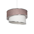 GLOBOSTAR® SONIA 203-0122 Μοντέρνο Κρεμαστό Φωτιστικό Οροφής με Ντουί 1 x E27 AC 220-240V IP20 - Ροζ & Λευκό - Μ30 x Π30 x Υ24cm