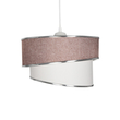 GLOBOSTAR® SONIA 203-0122 Μοντέρνο Κρεμαστό Φωτιστικό Οροφής με Ντουί 1 x E27 AC 220-240V IP20 - Ροζ & Λευκό - Μ30 x Π30 x Υ24cm