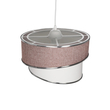 GLOBOSTAR® SONIA 203-0122 Μοντέρνο Κρεμαστό Φωτιστικό Οροφής με Ντουί 1 x E27 AC 220-240V IP20 - Ροζ & Λευκό - Μ30 x Π30 x Υ24cm