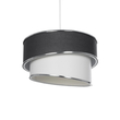 GLOBOSTAR® SONIA 203-0123 Μοντέρνο Κρεμαστό Φωτιστικό Οροφής με Ντουί 1 x E27 AC 220-240V IP20 - Γκρι & Λευκό - Μ30 x Π30 x Υ24cm