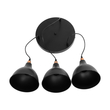 GLOBOSTAR® RADE 203-0127 Μοντέρνο Κρεμαστό Φωτιστικό Οροφής με Ντουί 3 x E27 AC 220-240V IP20 - Μαύρο & Χάλκινο - Μ40 x Π40 x Υ40cm