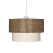 GLOBOSTAR® SISSIE 203-0138 Μοντέρνο Κρεμαστό Φωτιστικό Οροφής με Ντουί 1 x E27 AC 220-240V IP20 - Καφέ & Μπεζ - Μ30 x Π30 x Υ23cm