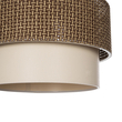 GLOBOSTAR® SISSIE 203-0138 Μοντέρνο Κρεμαστό Φωτιστικό Οροφής με Ντουί 1 x E27 AC 220-240V IP20 - Καφέ & Μπεζ - Μ30 x Π30 x Υ23cm