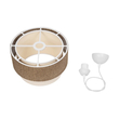 GLOBOSTAR® SISSIE 203-0138 Μοντέρνο Κρεμαστό Φωτιστικό Οροφής με Ντουί 1 x E27 AC 220-240V IP20 - Καφέ & Μπεζ - Μ30 x Π30 x Υ23cm