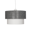 GLOBOSTAR® SISSIE 203-0139 Μοντέρνο Κρεμαστό Φωτιστικό Οροφής με Ντουί 1 x E27 AC 220-240V IP20 - Μαύρο & Λευκό - Μ30 x Π30 x Υ23cm