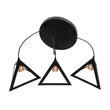 GLOBOSTAR® TRIANGLE 203-0162 Μοντέρνο Κρεμαστό Φωτιστικό Οροφής με Ντουί 3 x E27 AC 220-240V IP20 - Μάυρο & Χάλκινο - Μ67 x Π67 x Υ50cm