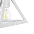 GLOBOSTAR® TRIANGLE 203-0163 Μοντέρνο Κρεμαστό Φωτιστικό Οροφής με Ντουί 1 x E27 AC 220-240V IP20 - Λευκό - Μ24 x Π24 x Υ22cm