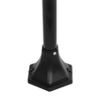 GloboStar® SOLME 203-0212 Vintage Επιδαπέδιο Φωτιστικό Κολωνάκι Κήπου Μονόφωτο 1 x E27 IP44 Μαύρο & Διάφανο Πλαστικό - Μ22 x Π22 x Υ100cm