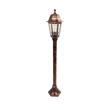 GloboStar® VITRO 203-0197 Vintage Επιδαπέδιο Φωτιστικό Κολωνάκι Κήπου Μονόφωτο 1 x E27 IP44 Χάλκινο & Διάφανο Πλαστικό - Μ17 x Π17 x Υ100cm