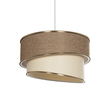 GLOBOSTAR® SONIA 203-0121 Μοντέρνο Κρεμαστό Φωτιστικό Οροφής με Ντουί 1 x E27 AC 220-240V IP20 - Μπεζ & Χρυσό - Μ30 x Π30 x Υ24cm