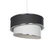 GLOBOSTAR® SONIA 203-0123 Μοντέρνο Κρεμαστό Φωτιστικό Οροφής με Ντουί 1 x E27 AC 220-240V IP20 - Γκρι & Λευκό - Μ30 x Π30 x Υ24cm